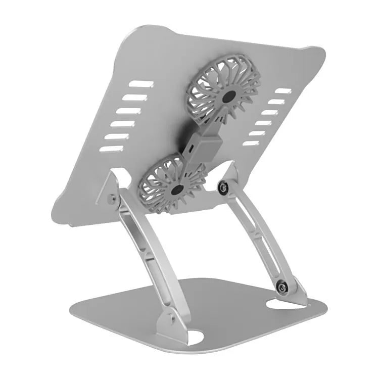 Porodo Adjustable Laptop Stand With Cooling Fan Grey Porodo Adjustable Laptop Stand With Cooling Fan Grey